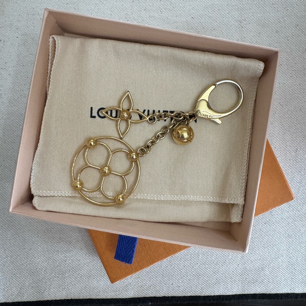 Louis Vuitton Gold Toned Bloomy Bag Charm / keychain